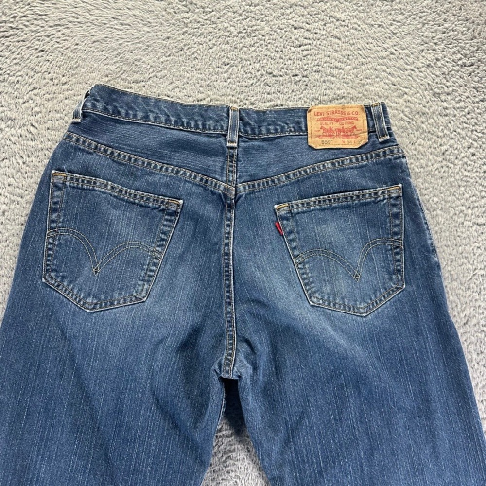 Vintage Levi's 559 Relaxed Straight Leg Baggy Jeans Mens W34 L32 Blue Denim - Picture 5 of 10